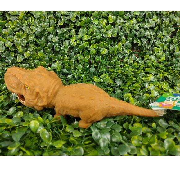 Tyrannosaurus Rex Dinosaur Squishy Toy Figure Squeezable T-Rex Dino Sand Brown - Picture 9 of 15